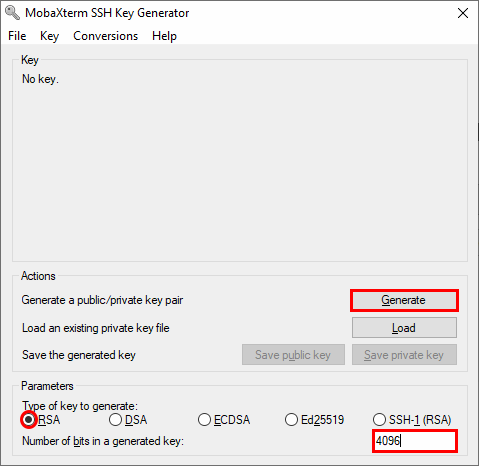 Generate RSA 4096 key