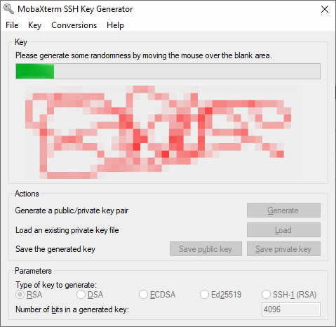 Generate some randomness by moving the mouse